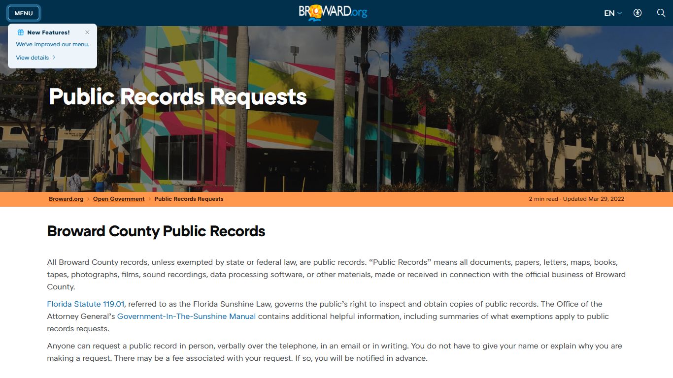 Public Records Requests Public Records Requests - Broward County, Florida